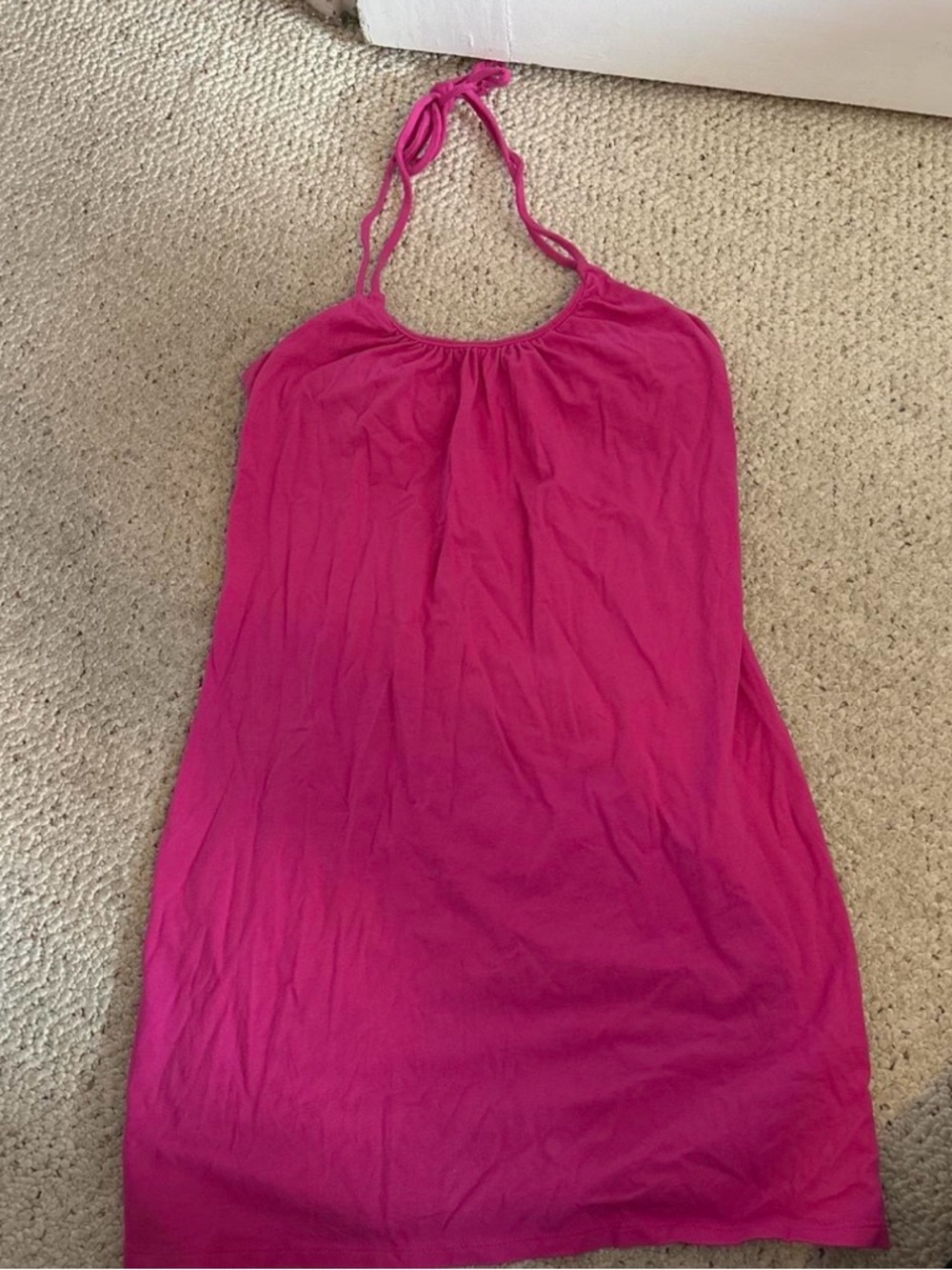 Victoria's Secret Hot Pink Backless Halter Dress